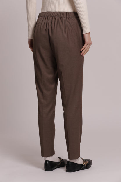 PANTALONE SIGARETTA CON ELASTICO DIETRO TESSUTO VANZ