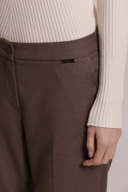 PANTALONE SIGARETTA CON ELASTICO DIETRO TESSUTO VANZ
