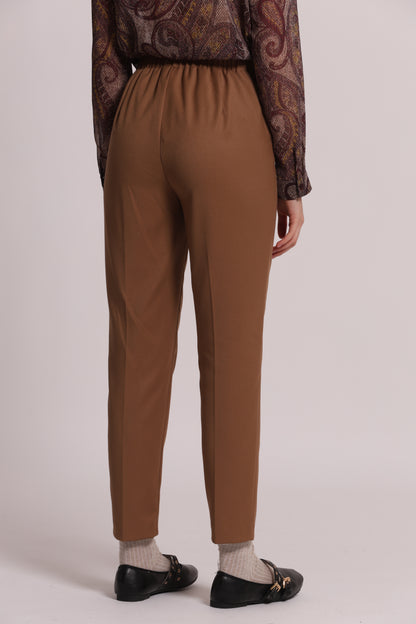 PANTALONE SIGARETTA CON ELASTICO DIETRO TESSUTO VANZ