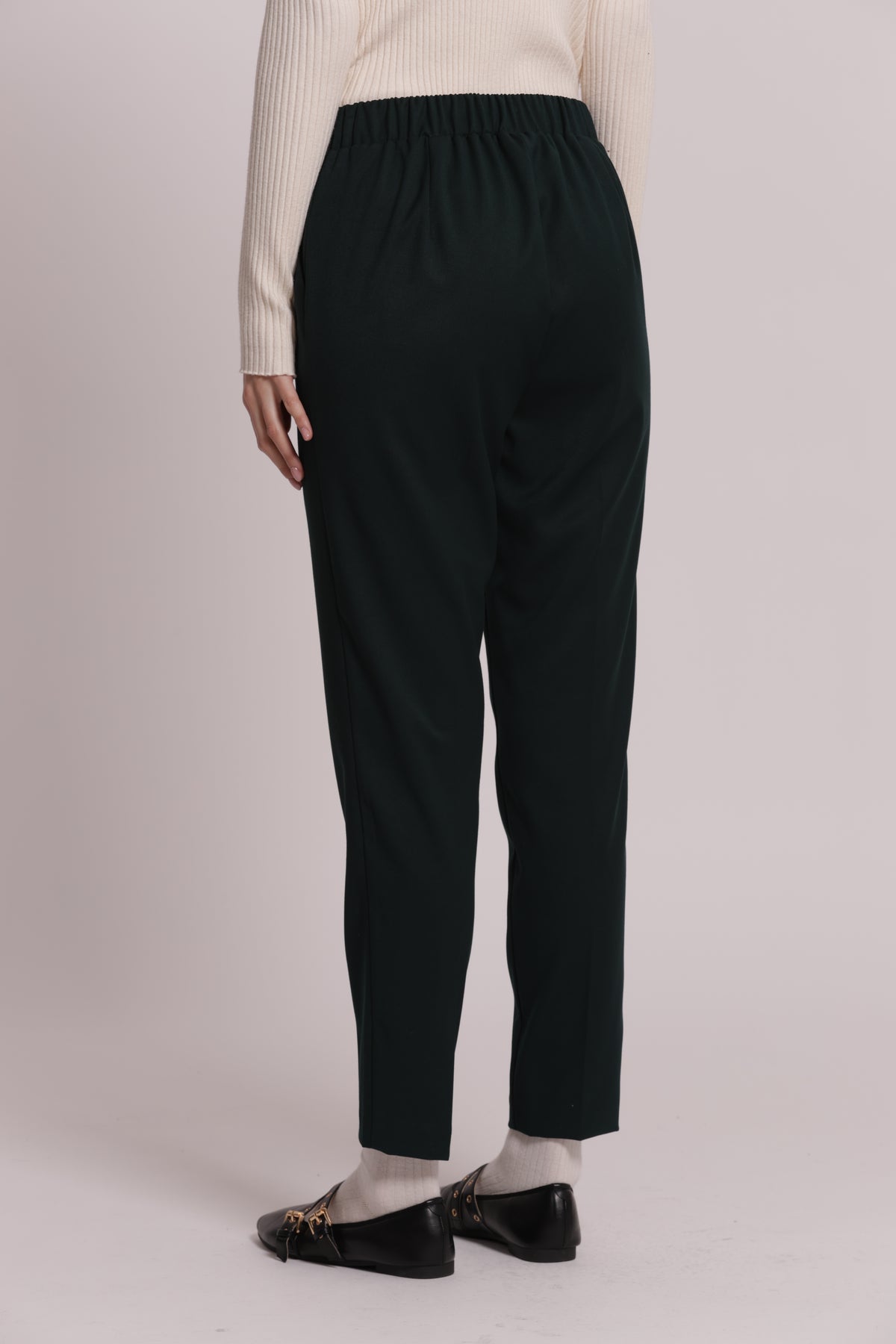 PANTALONE SIGARETTA CON ELASTICO DIETRO TESSUTO VANZ