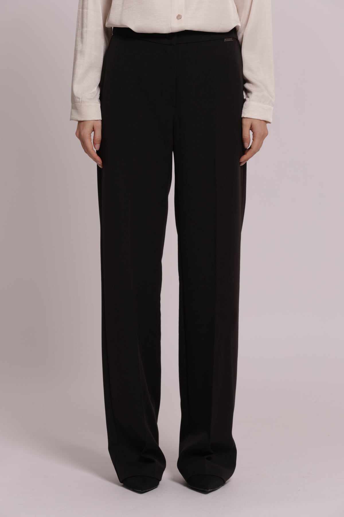 PANTALONE PALAZZO CON ELASTICO DIETRO TESSUTO VANZ