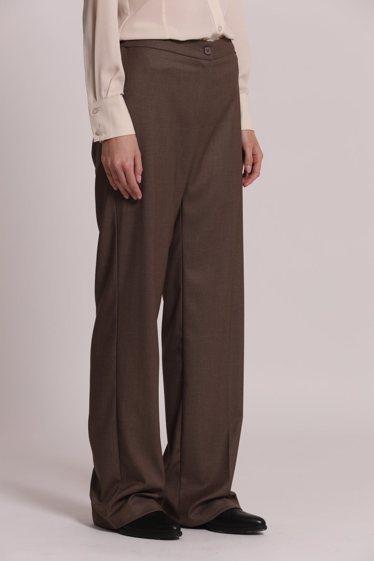 PANTALONE PALAZZO CON ELASTICO DIETRO TESSUTO VANZ