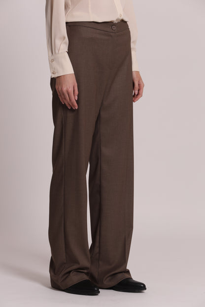 PANTALONE PALAZZO CON ELASTICO DIETRO TESSUTO VANZ