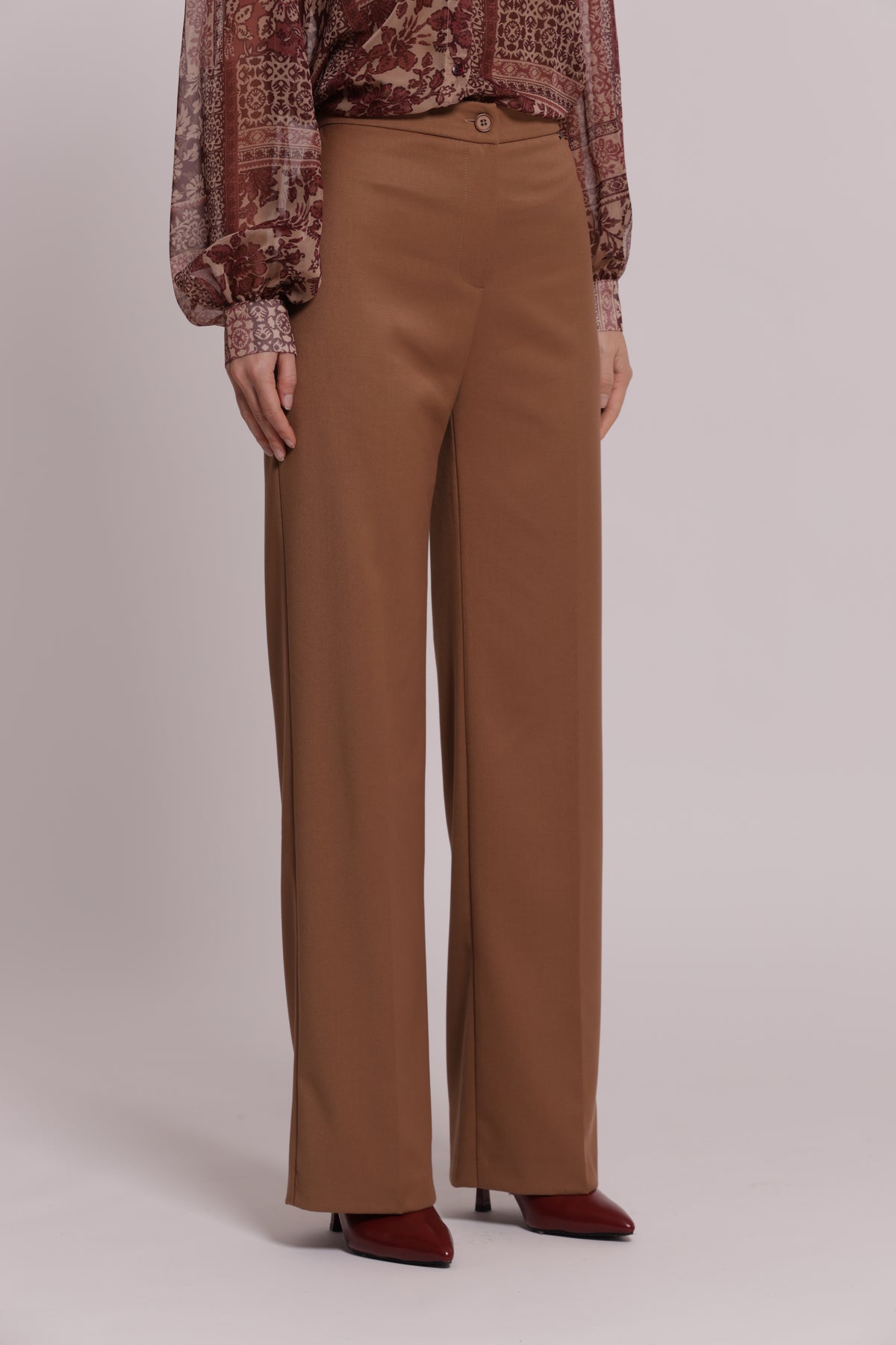 PANTALONE PALAZZO CON ELASTICO DIETRO TESSUTO VANZ