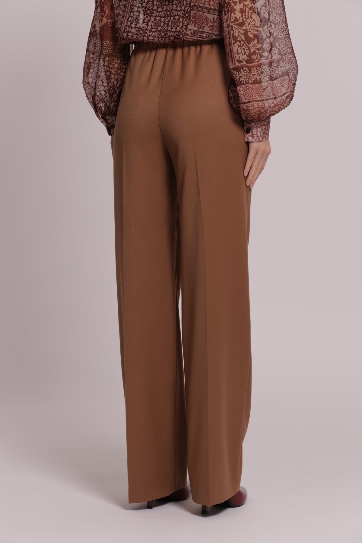 PANTALONE PALAZZO CON ELASTICO DIETRO TESSUTO VANZ