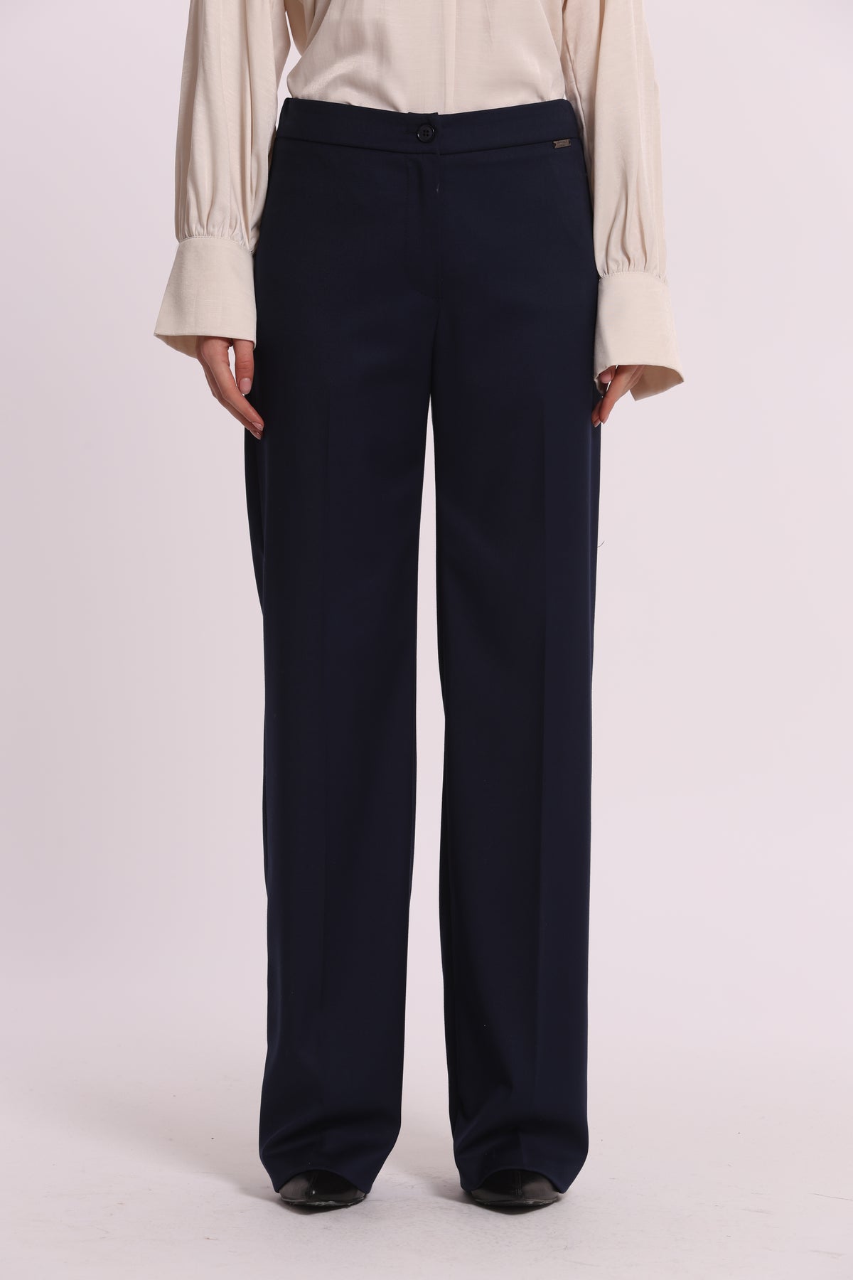 PANTALONE PALAZZO CON ELASTICO DIETRO TESSUTO VANZ