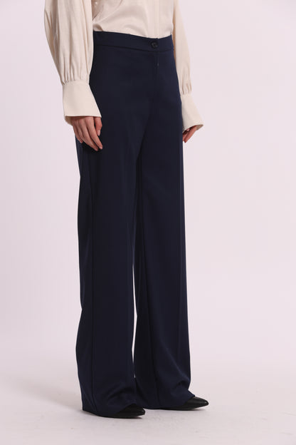PANTALONE PALAZZO CON ELASTICO DIETRO TESSUTO VANZ