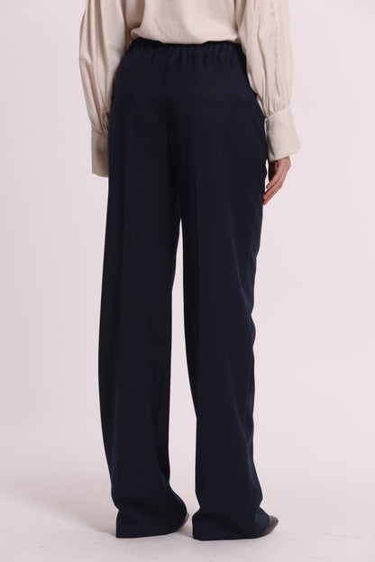 PANTALONE PALAZZO CON ELASTICO DIETRO TESSUTO VANZ
