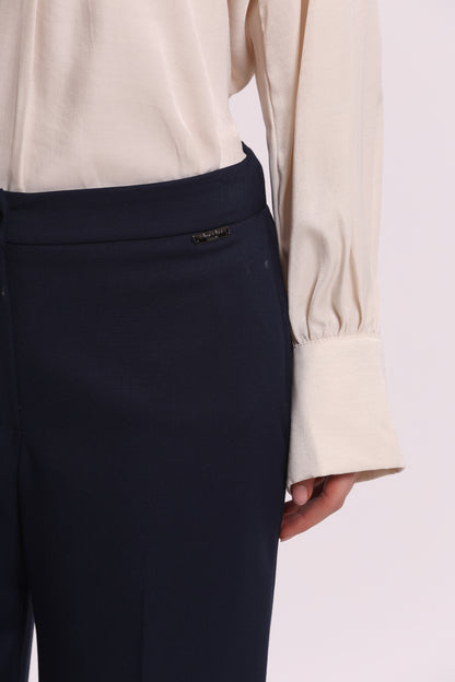 PANTALONE PALAZZO CON ELASTICO DIETRO TESSUTO VANZ