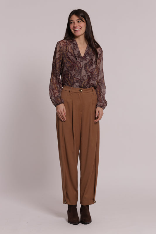 PANTALONE CON PINCES TESSUTO VANZ