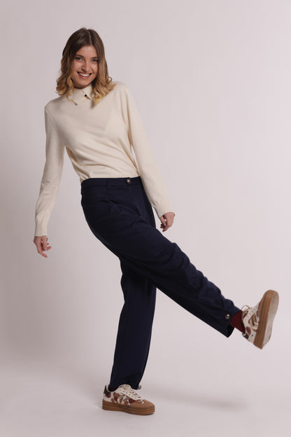 PANTALONE CON PINCES TESSUTO VANZ