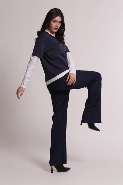 PANTALONE PALAZZO TESSUTO VANZ