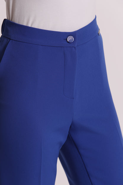 PANTALONE SIGARETTA CON ELASTICO DIETRO IN TESSUTO TECNICO