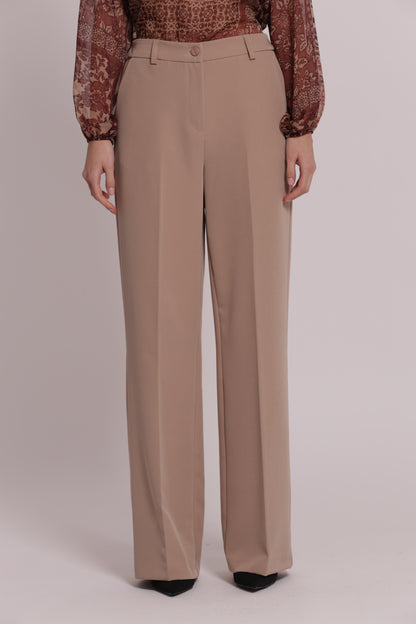 PANTALONE PALAZZO CON ELASTICO DIETRO IN TESSUTO TECNICO