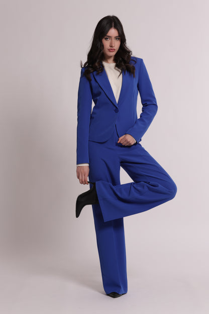 PANTALONE PALAZZO CON ELASTICO DIETRO IN TESSUTO TECNICO