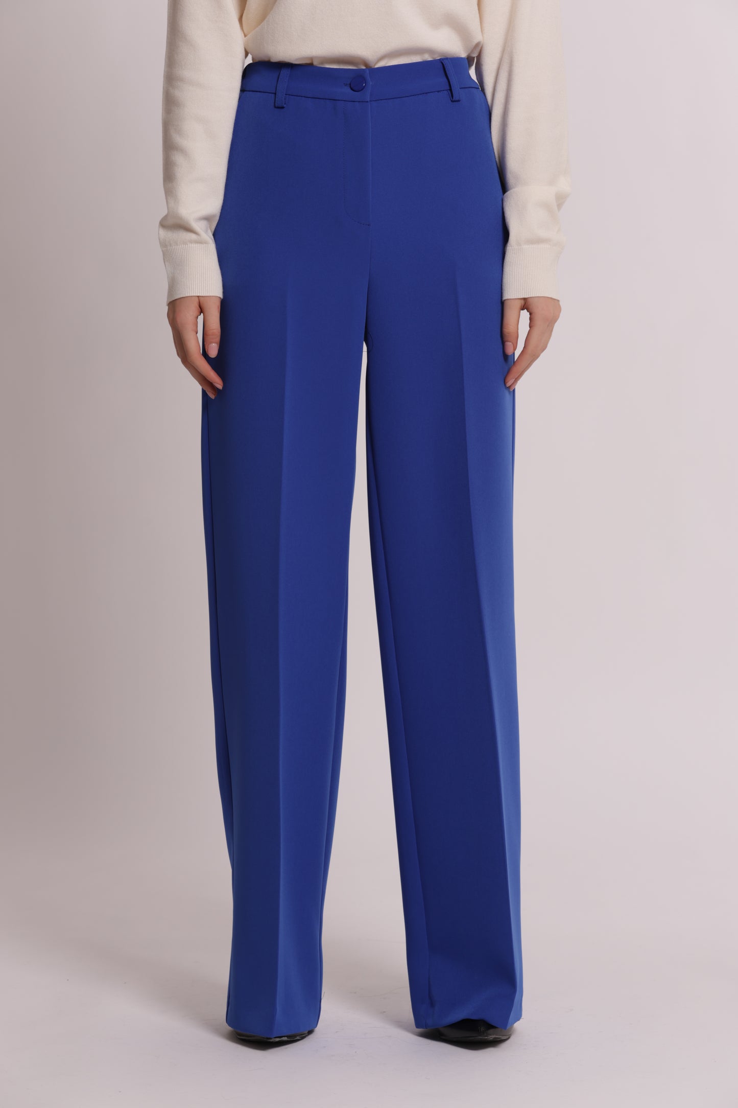 PANTALONE PALAZZO CON ELASTICO DIETRO IN TESSUTO TECNICO