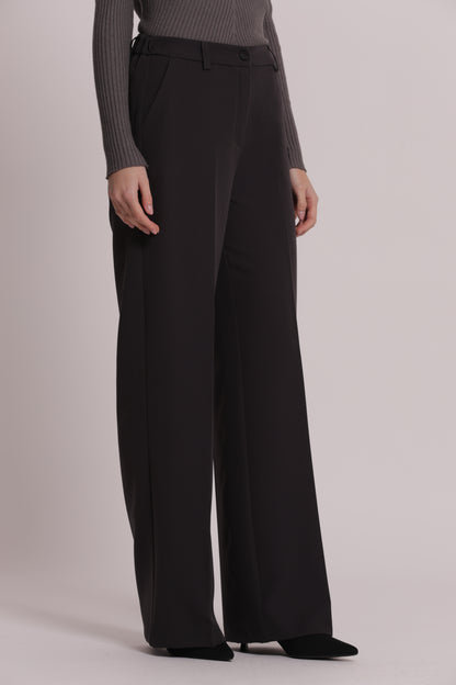 PANTALONE PALAZZO CON ELASTICO DIETRO IN TESSUTO TECNICO