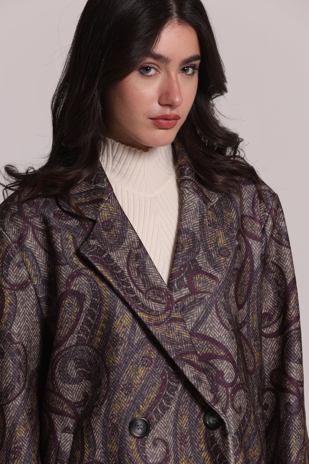 CAPPOTTO GIACCONE OVER FANTASIA PAISLEY