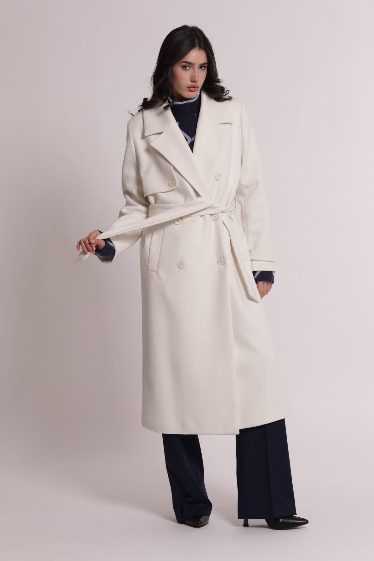 CAPPOTTO LUNGO CON CINTURA