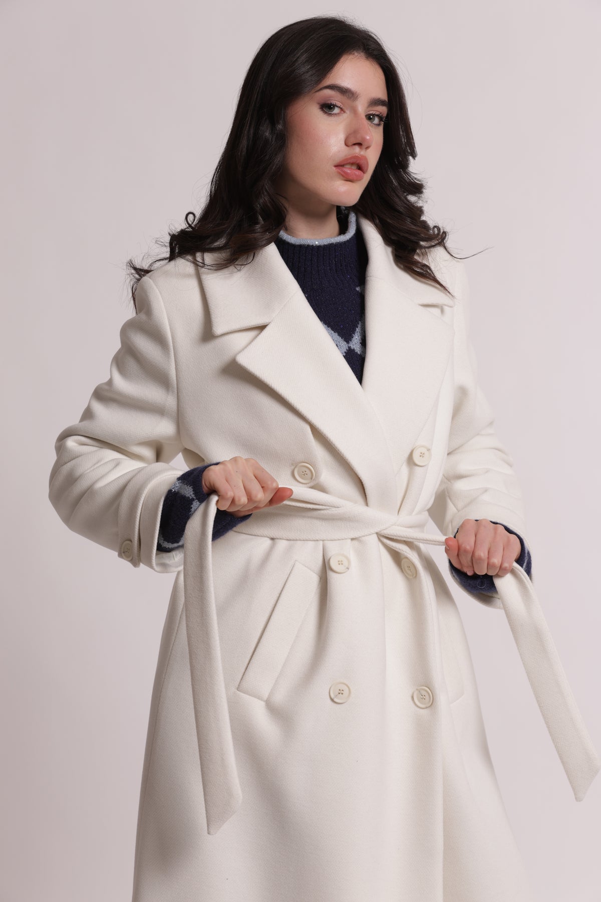 CAPPOTTO LUNGO CON CINTURA