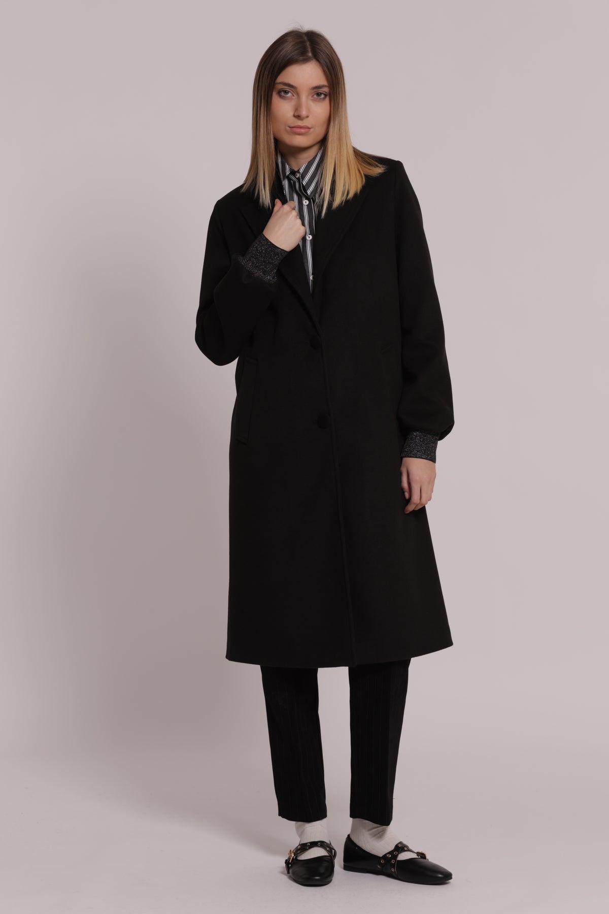 CAPPOTTO LUNGO CON POLSINI