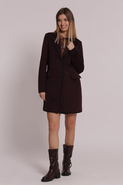 CAPPOTTO BARONETTO SFODERATO CON DETTAGLI NERI