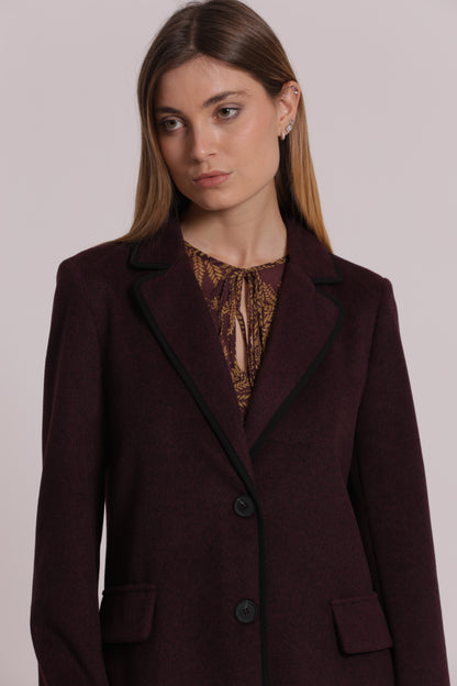 CAPPOTTO BARONETTO SFODERATO CON DETTAGLI NERI