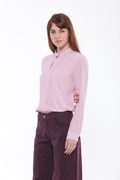 BLUSA CON PIEGHE SUL DAVANTI