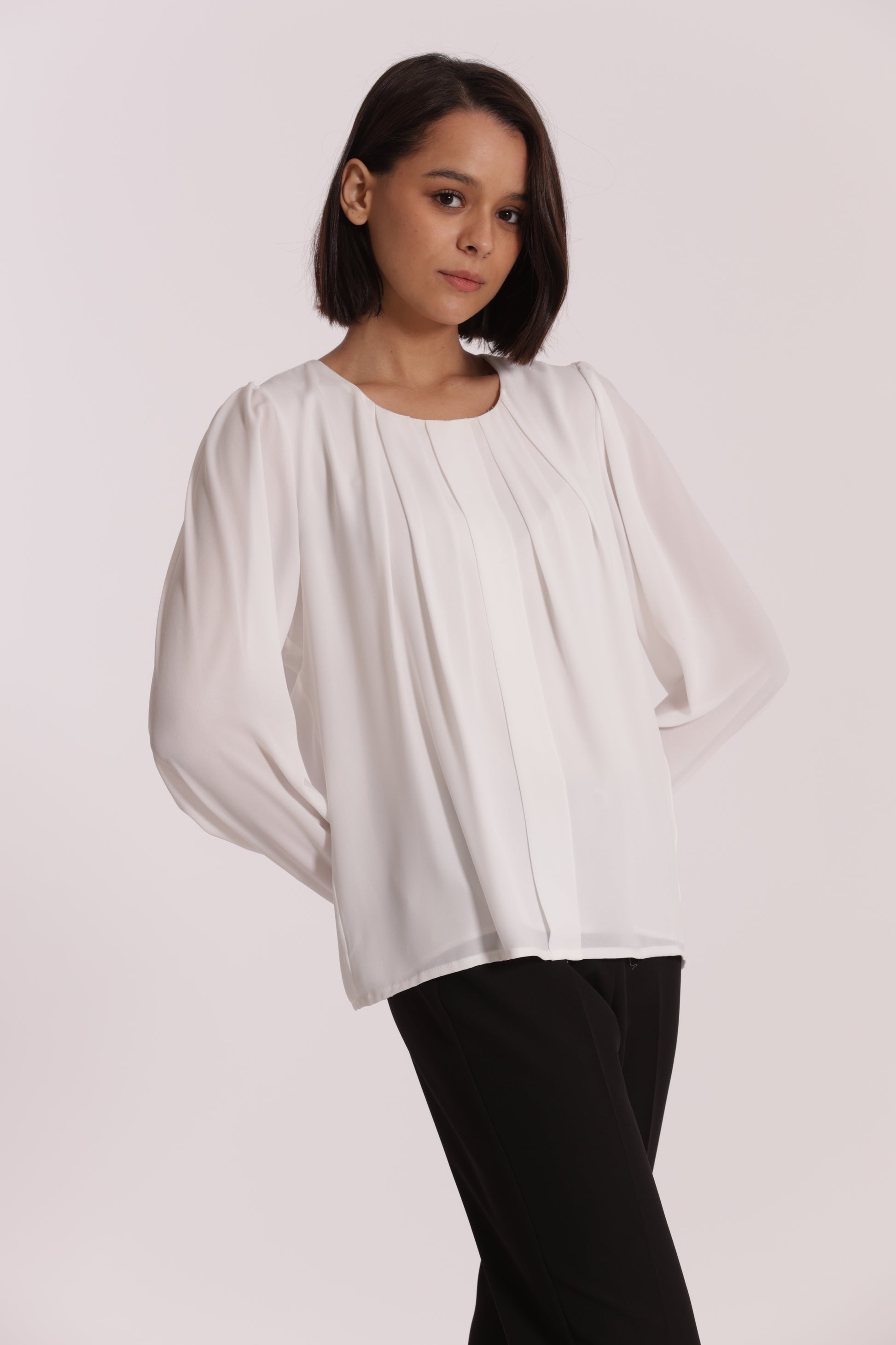 BLUSA CON PIEGHE