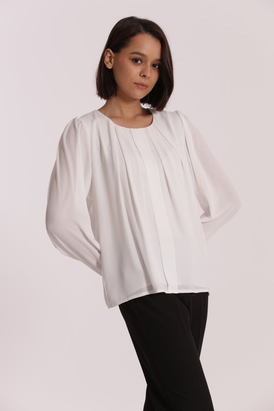 BLUSA CON PIEGHE
