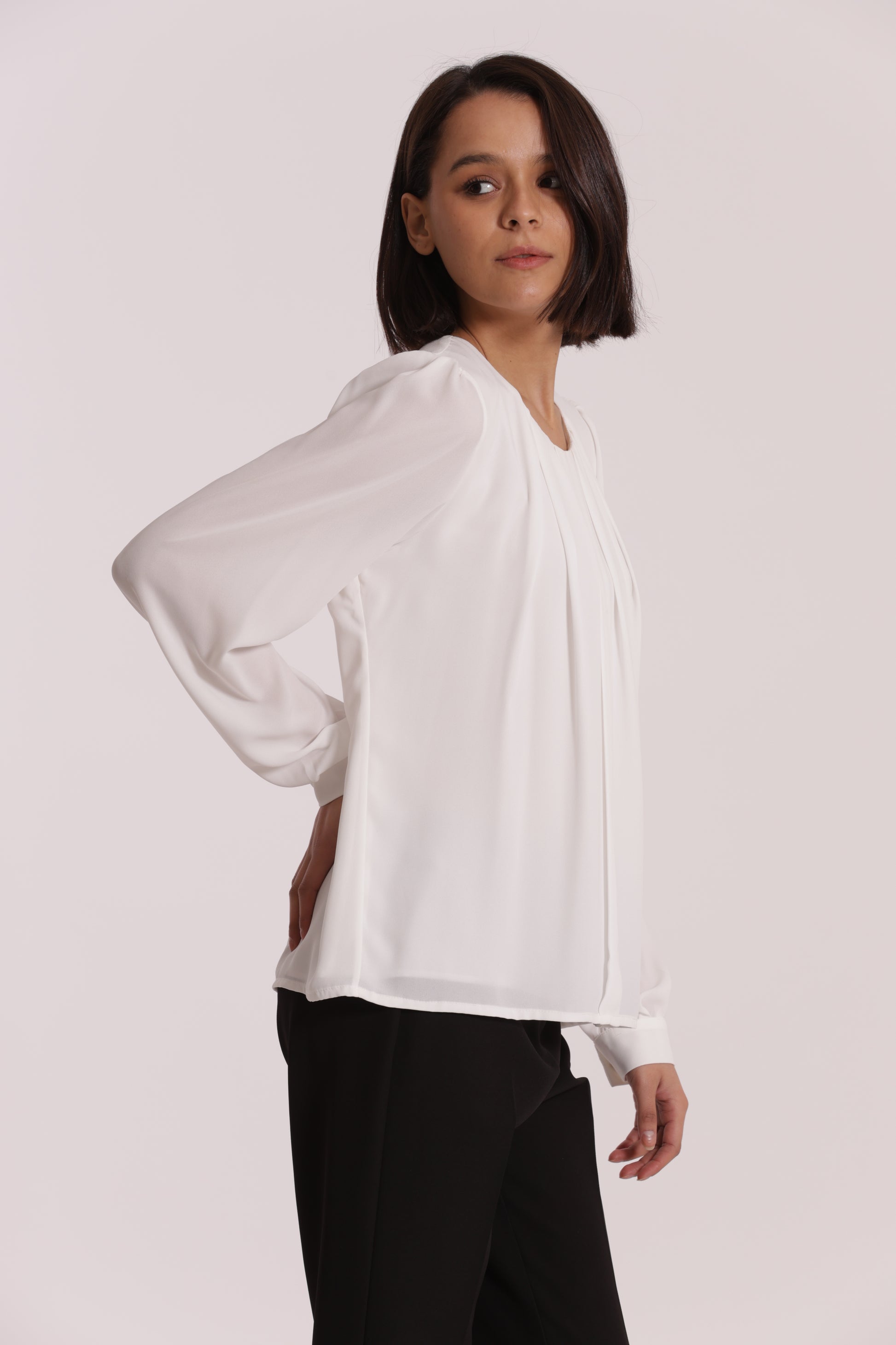 BLUSA CON PIEGHE