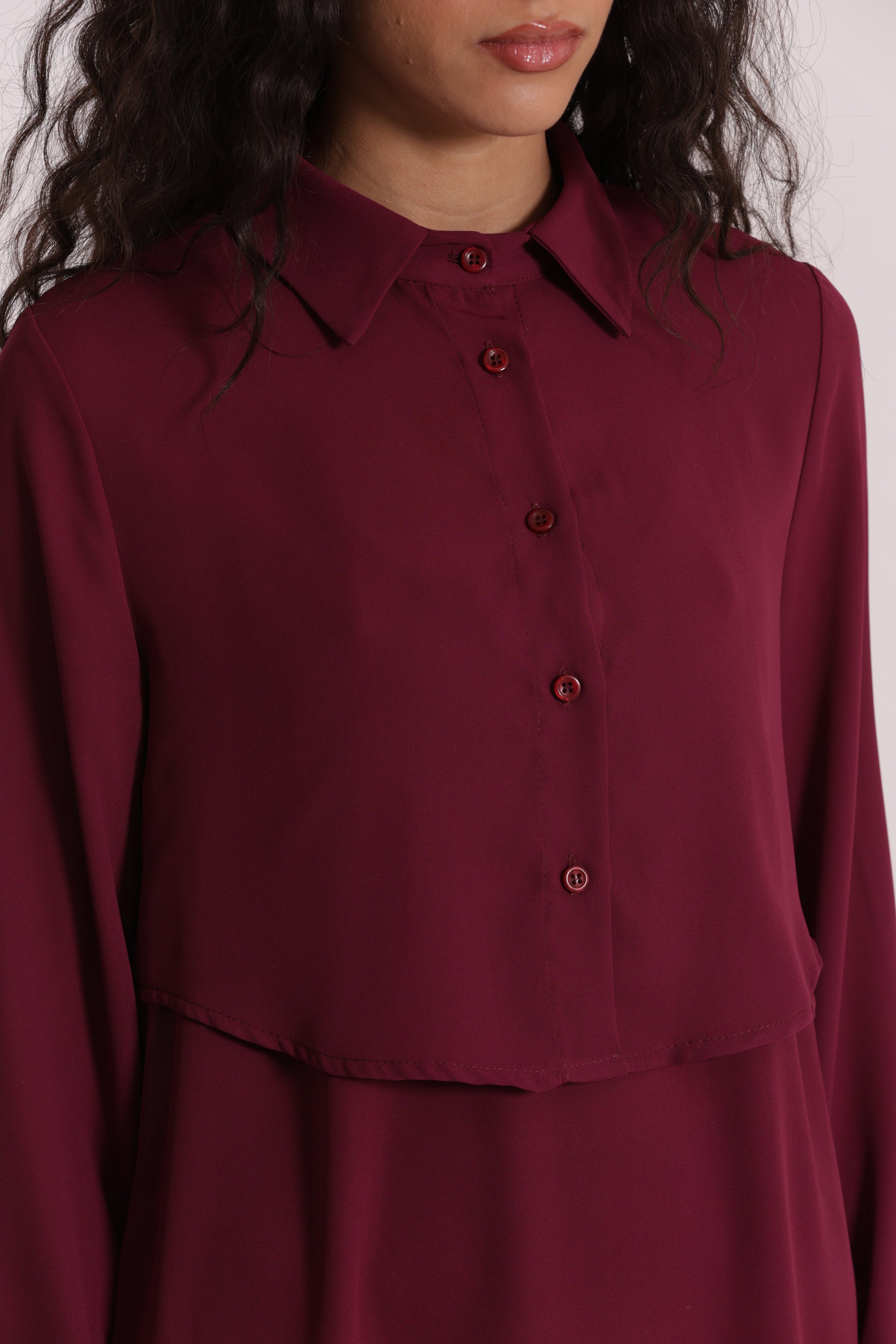 CAMICIA CROPPED CON BLUSA