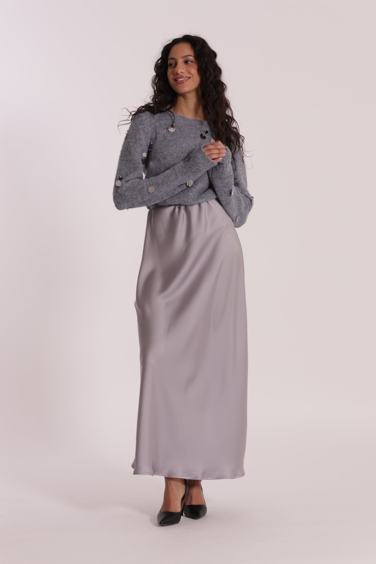 GONNA LONGUETTE IN RASO