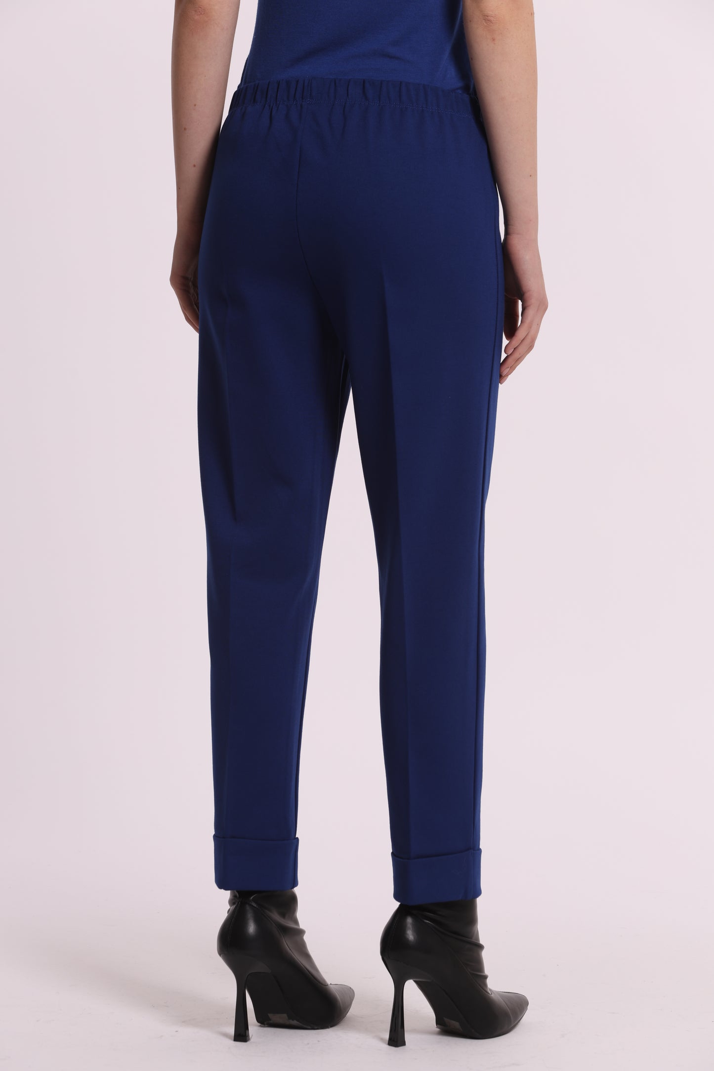 PANTALONE CON RISVOLTO IN PUNTO MILANO
