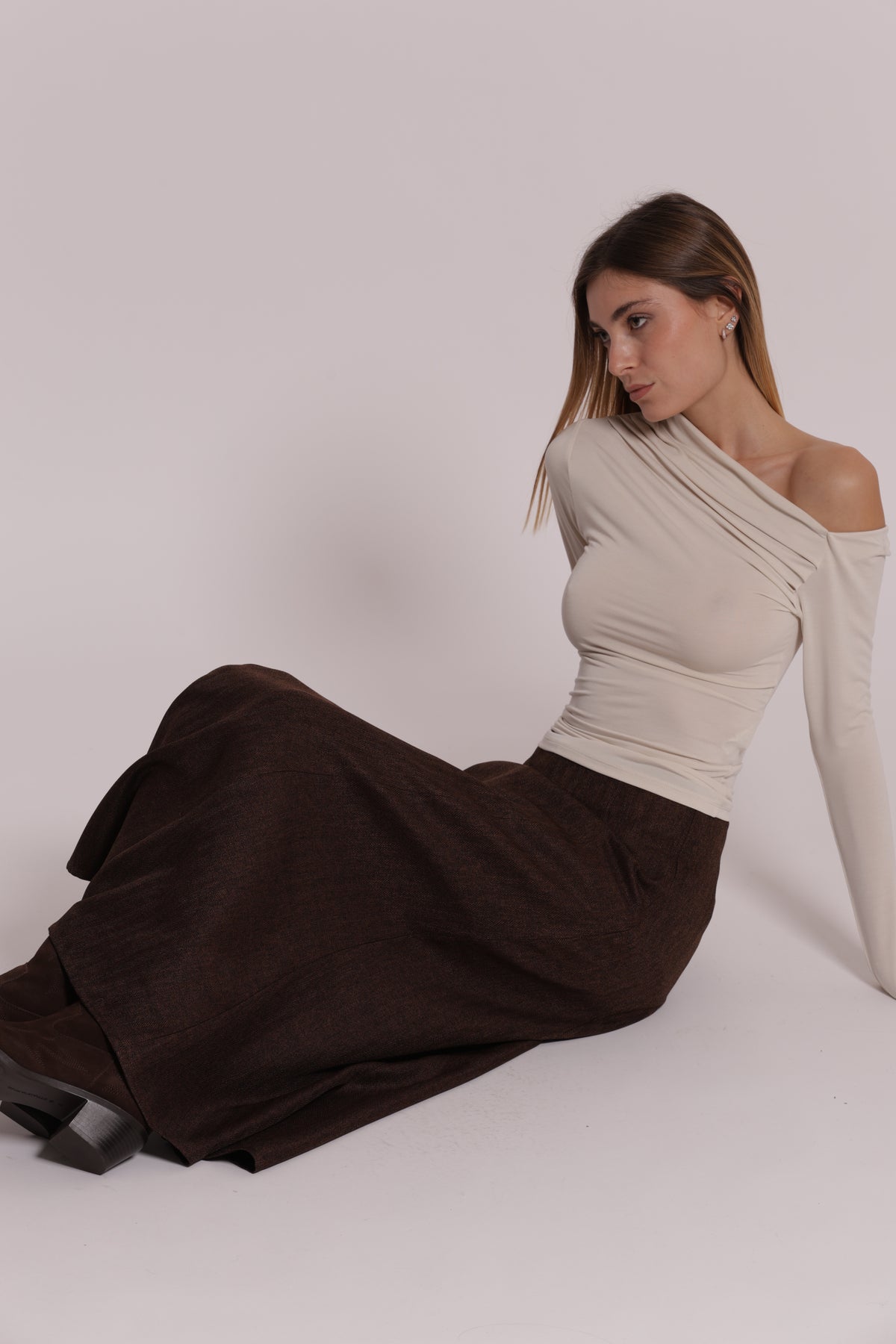 GONNA MIDI CON ZIP SUL RETRO