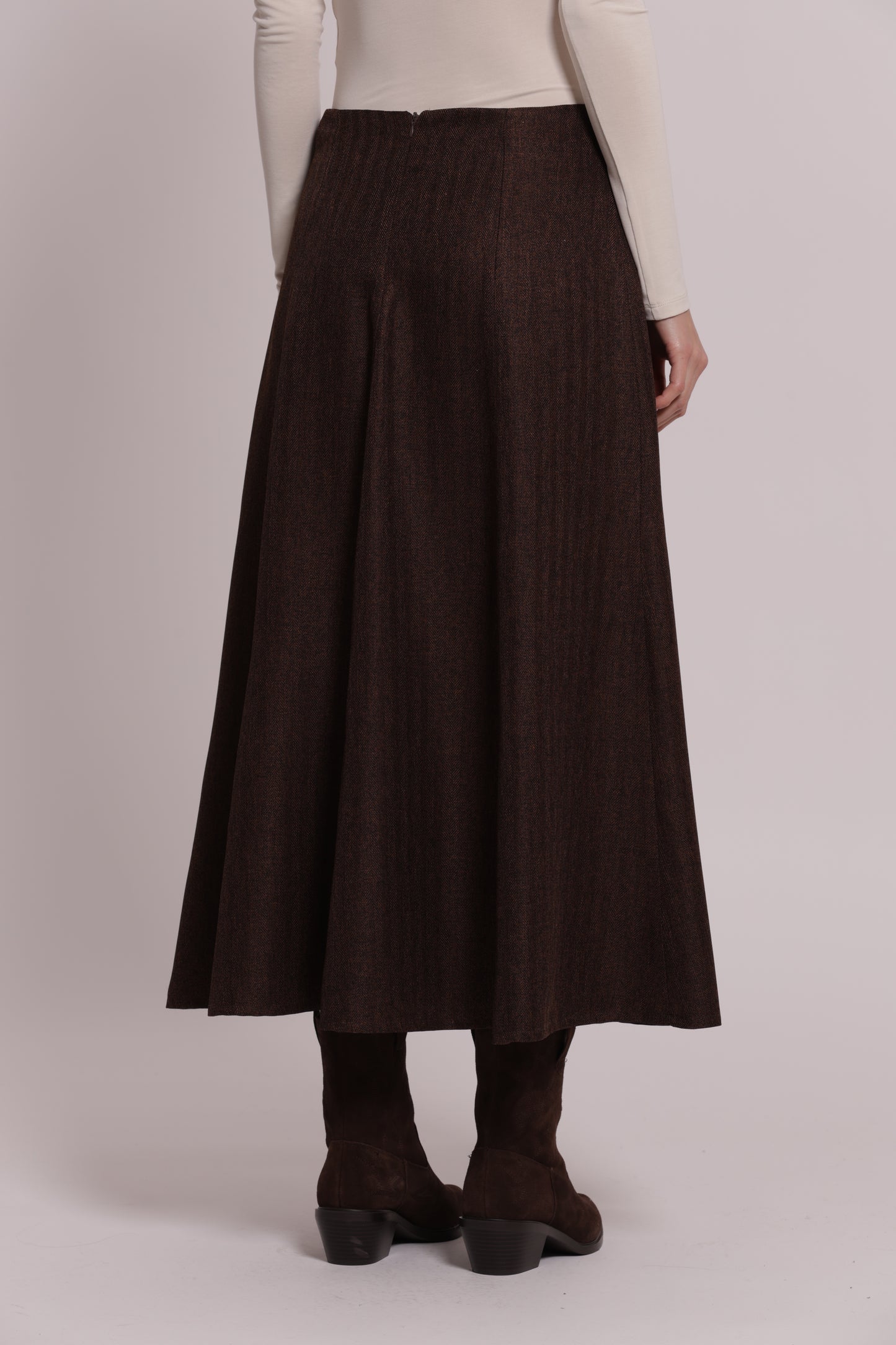 GONNA MIDI CON ZIP SUL RETRO
