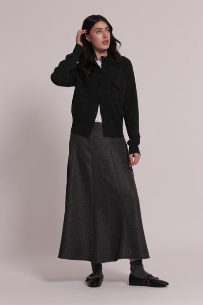 GONNA MIDI CON ZIP SUL RETRO