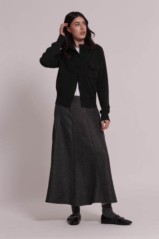 GONNA MIDI CON ZIP SUL RETRO