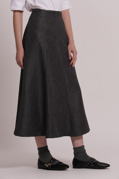 GONNA MIDI CON ZIP SUL RETRO