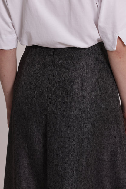 GONNA MIDI CON ZIP SUL RETRO