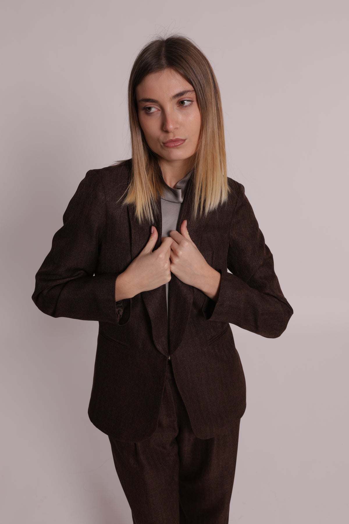 GIACCA TWEED A SPIGA DI PESCE