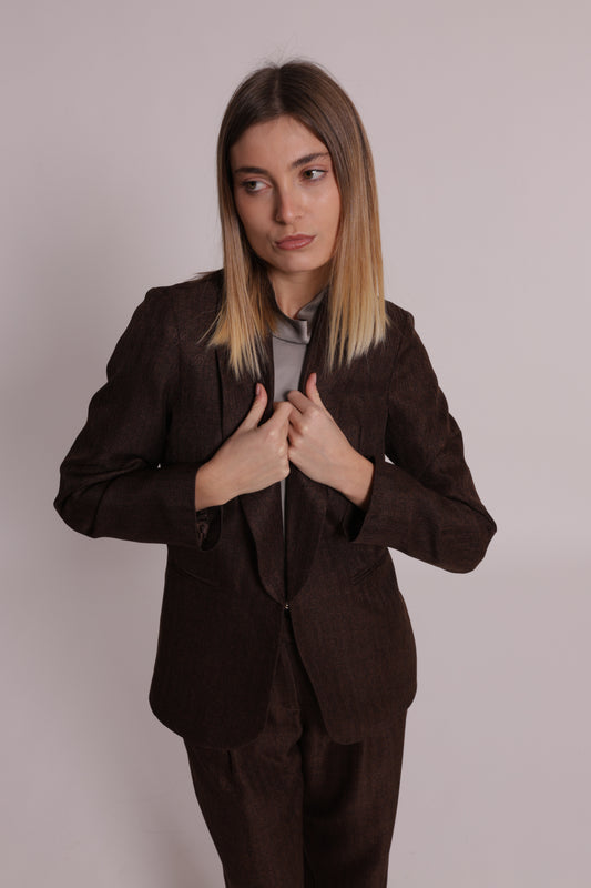 GIACCA TWEED A SPIGA DI PESCE