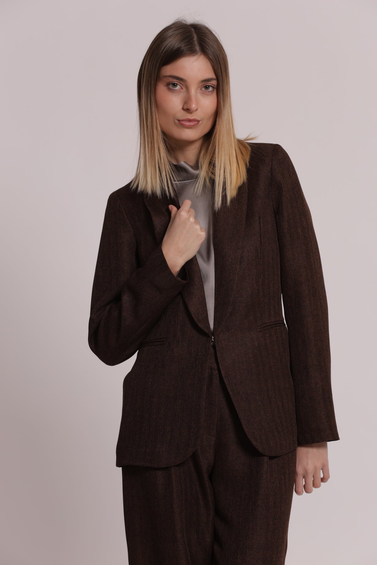 GIACCA TWEED A SPIGA DI PESCE
