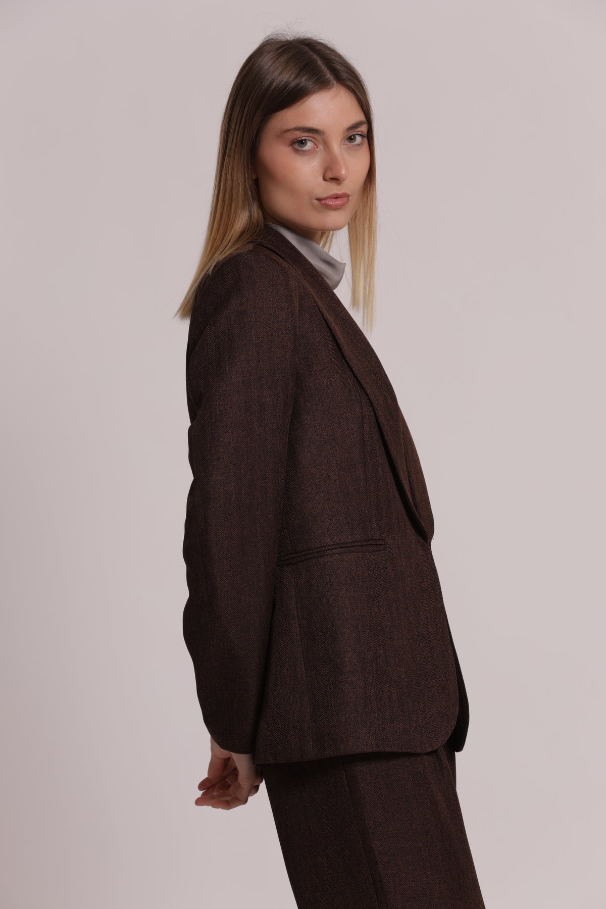 GIACCA TWEED A SPIGA DI PESCE