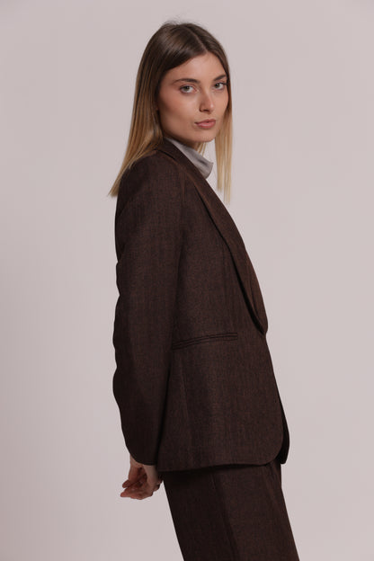 GIACCA TWEED A SPIGA DI PESCE