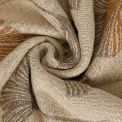 SCIARPA CON FOGLIE GINKGO