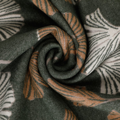 SCIARPA CON FOGLIE GINKGO