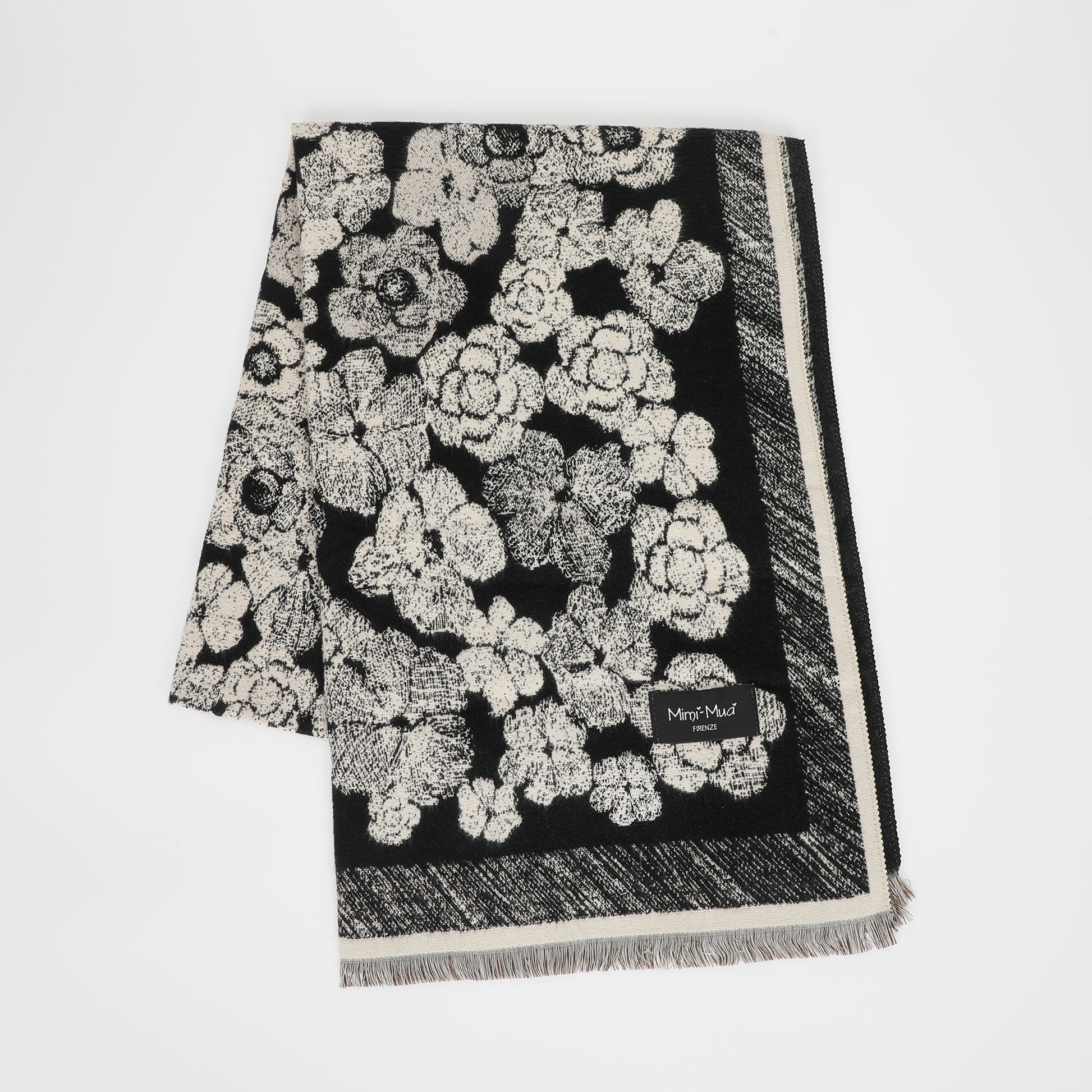 SCIARPA CON FIORI E CORNICE