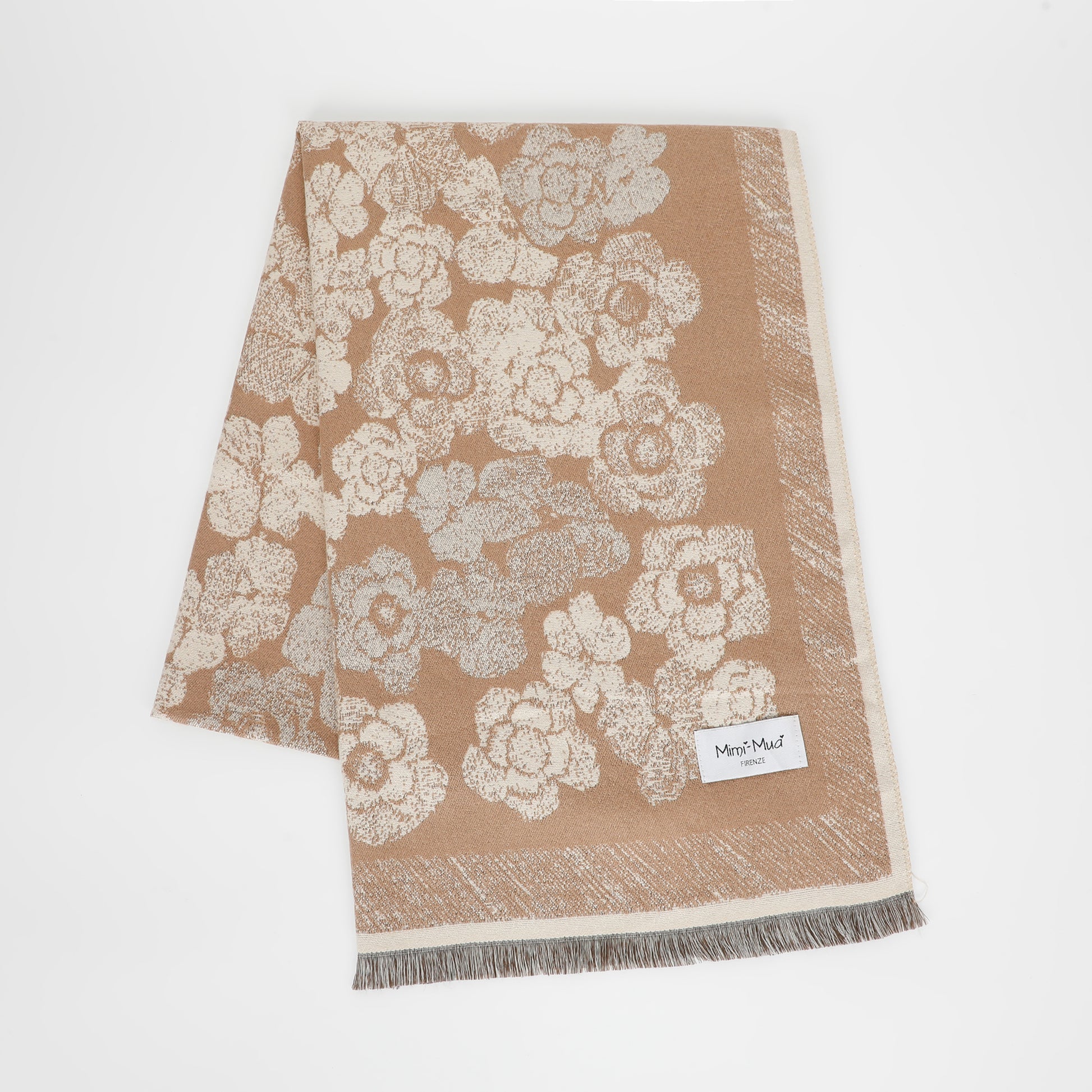 SCIARPA CON FIORI E CORNICE