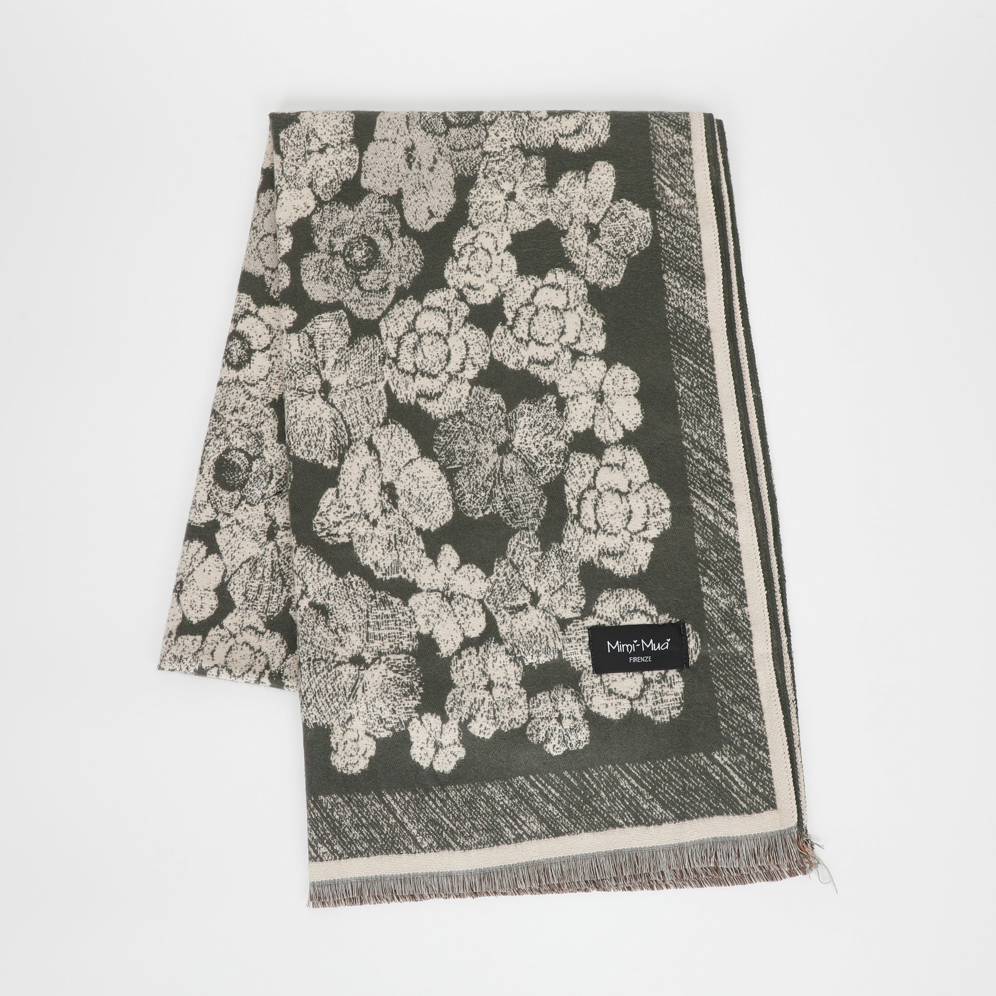 SCIARPA CON FIORI E CORNICE